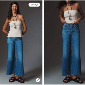FRAME Le Palazzo Crop High-Rise Wide Leg Jeans SZ 27